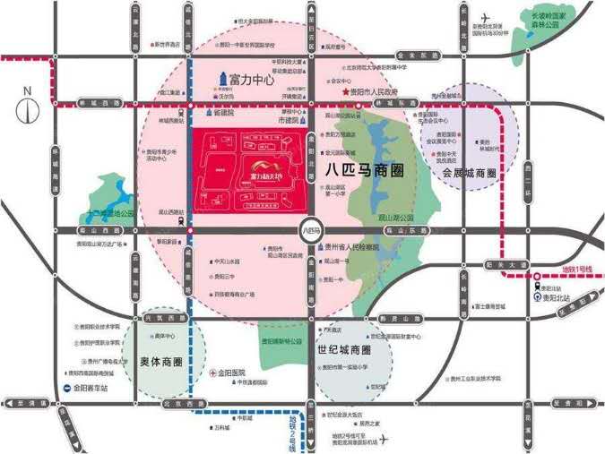 贵阳富力新天地(公寓)区位图