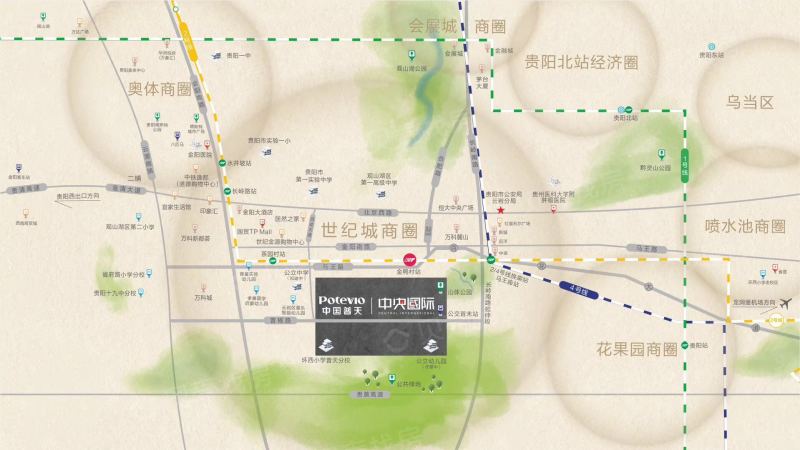 普天中央国际区位图