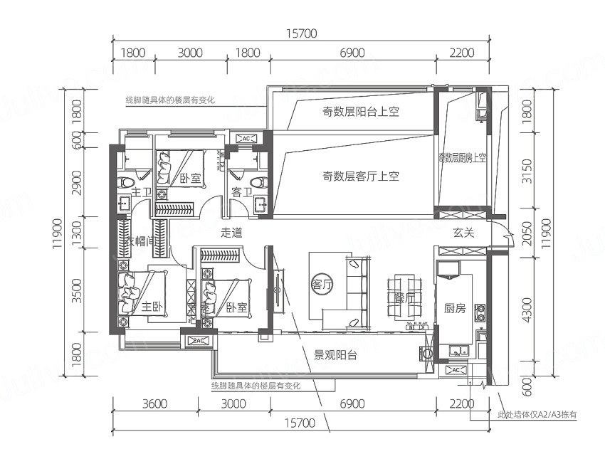 华润置地悠山悦景户型图