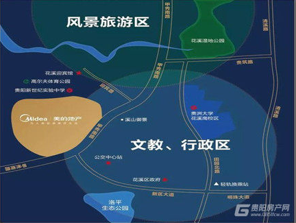 美的·花溪院子区位图