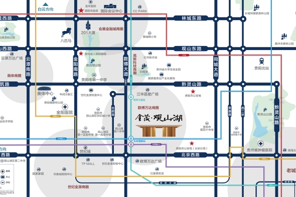 金茂观山湖区位图