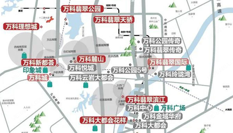 万科翡翠公园区位图