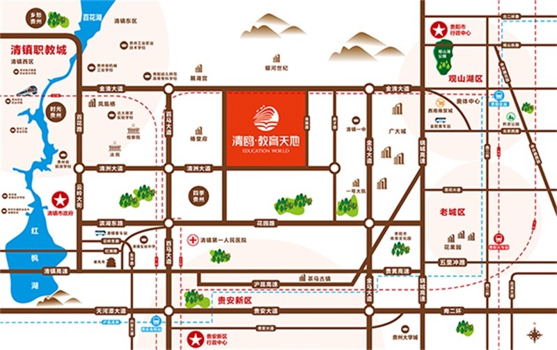 清鸥教育天地(清欧府)区位图