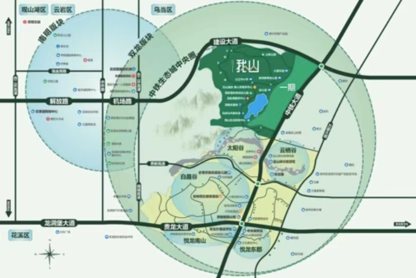 中铁我山区位图