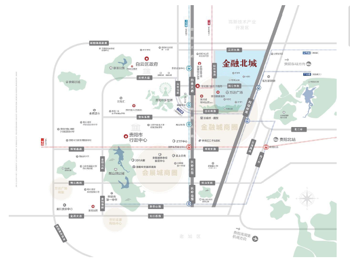 金融北城（中天北城）区位图